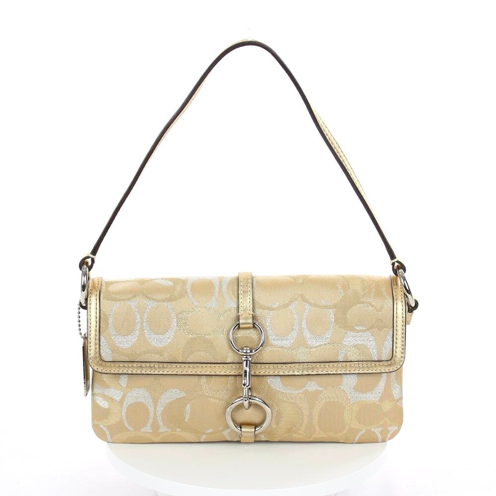 Coach Vintage Y2K Signature Gold Metallic Bag